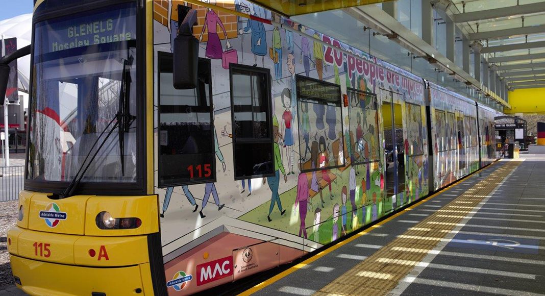 Where's Wally-style tram design highlights South Australia’s hidden road toll