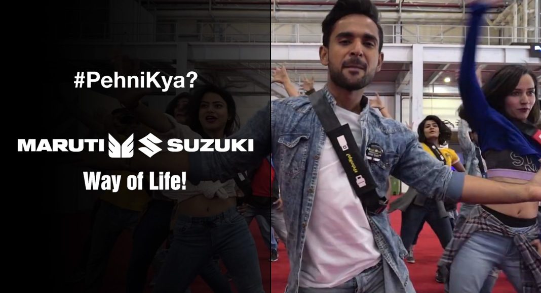 Flash mob attends Auto Expo 2018 to promote seat belt use