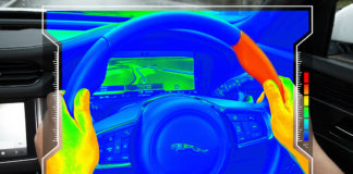 The car maker has created the “sensory steering wheel” in partnership with Glasgow University. Parts of it can be quickly heated and cooled to inform drivers where to turn, when to change lane or to warn of an approaching junction. The technology has also been applied to the gear-shift paddles to indicate when hand over from the driver to autonomous control in future self-driving vehicles is complete.