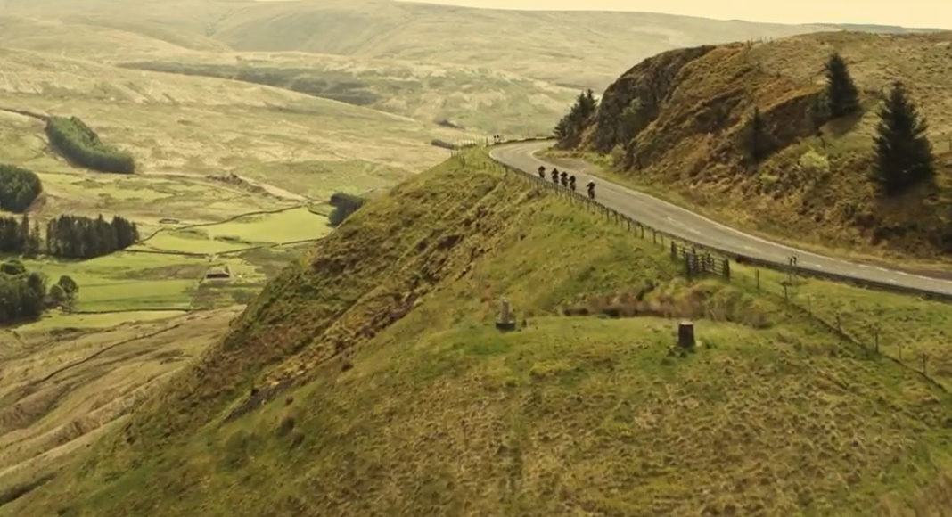 Shot amid breathtaking scenery and accompanied by dramatic music, the video highlights potential hazards such as stationary cars and blind bends, and provides advice specific to group-riding, such as “ride at your own pace”.