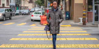 Such "centerline hardening" forces drivers to turn more slowly at close to a right angle by blocking the diagonal path through the crosswalk.